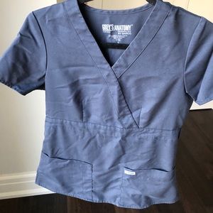 Grey’s Anatomy Charcoal Scrub Top